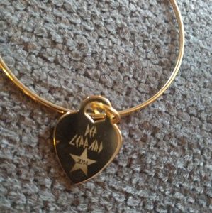 Def Leppard (old stock) gold Heart Engraved Bracel